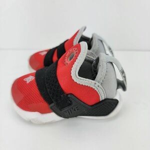 Nike Boys Infant Size 3C Red Black Hurache Slip On Sneakers AN7827-601